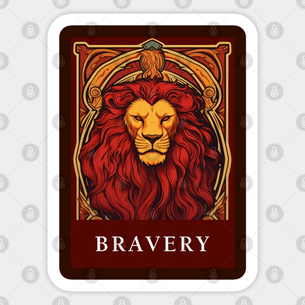 Courageous Spirit: Lion House Pride Art Sticker by MaxDeSanje 